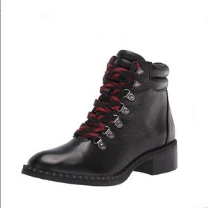 Gentle Souls Womens Brooklyn Lace-Up Boot Black